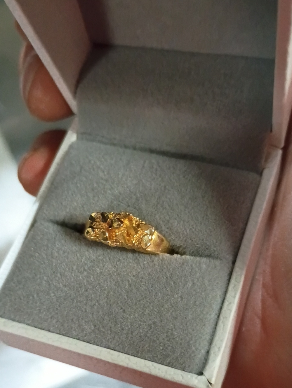 10k 10kt Yellow Gold Nugget Ring Size 7 REAL GOLD - Picture 4 of 7